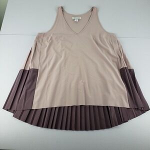Athleta Forward Swing Tank Pleated Smoked Mauve Pink Women's Medium Top